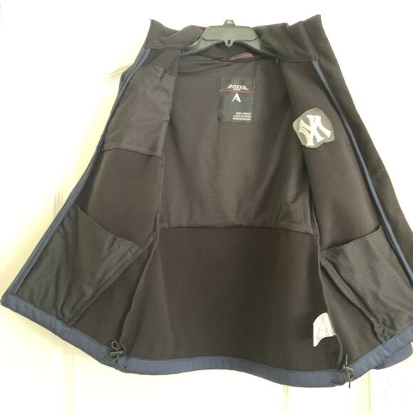 New York Yankees Womens Jacket Blue Sz Small Antigua Lightweight Water Resistant - Picture 7 of 14